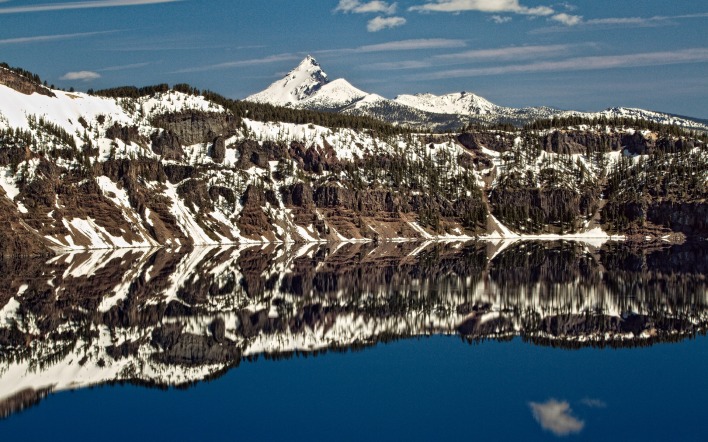 отражение горы озеро глядь вода
