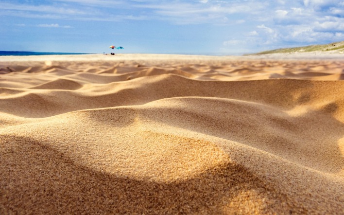 песок холмы берег пляж