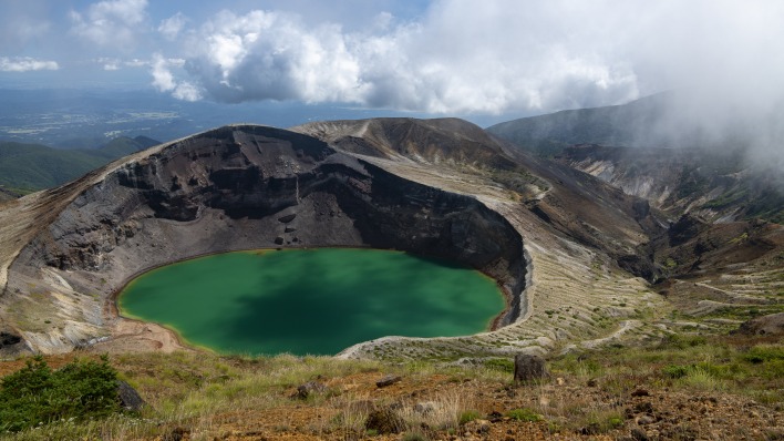 вулкан озеро гора высота