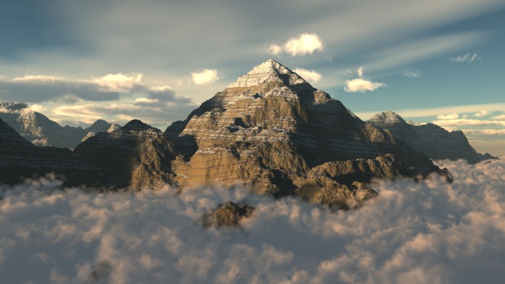 гора над облаками вершина