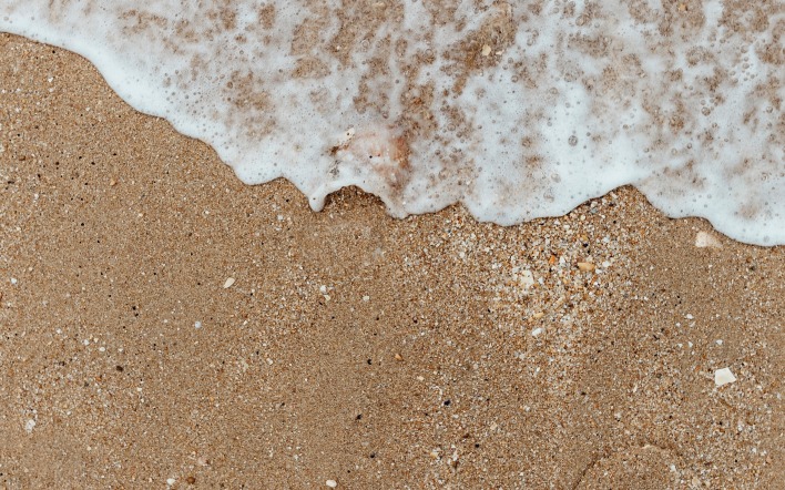 песок волна пена