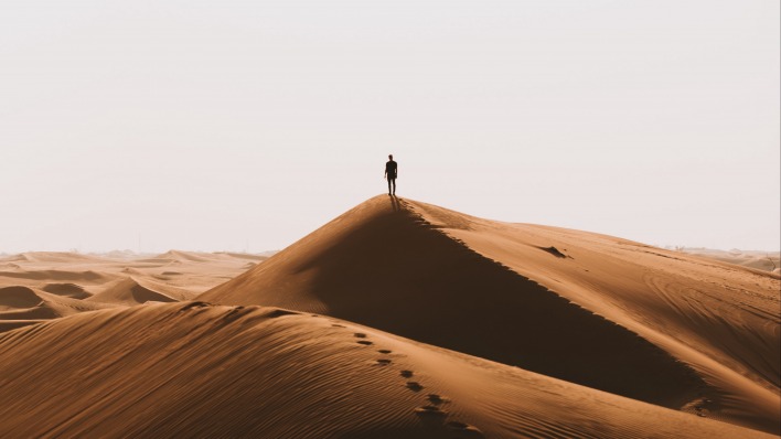 пустыня вершина человек