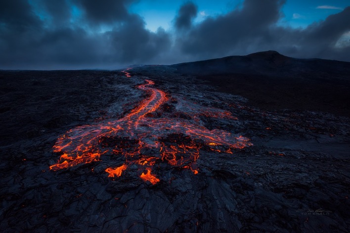 природа вулкан лава гавайи извержение