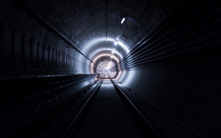 тоннель метро свет линия