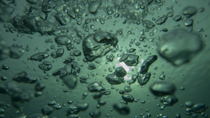 вода пузырьки свет глубина