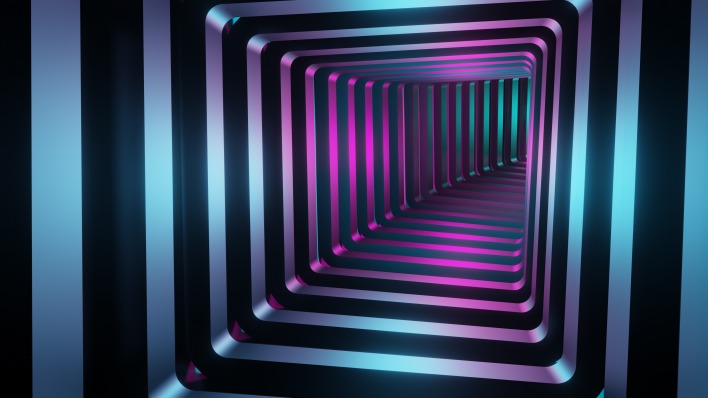 тоннель неон подсветка графика