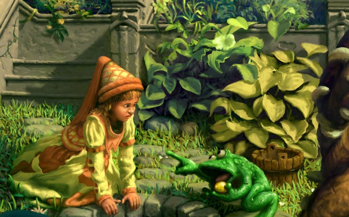 рисунок лягушка девочка
