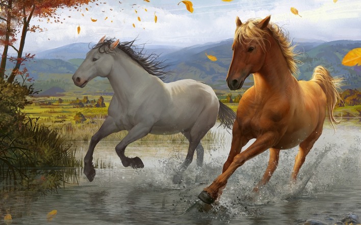рисунок графика лошадь природа животные figure graphics horse nature animals