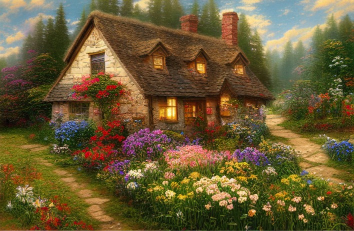 дом цветы сад краски