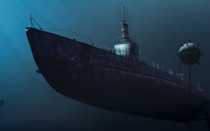 корабль под водой глубина мина