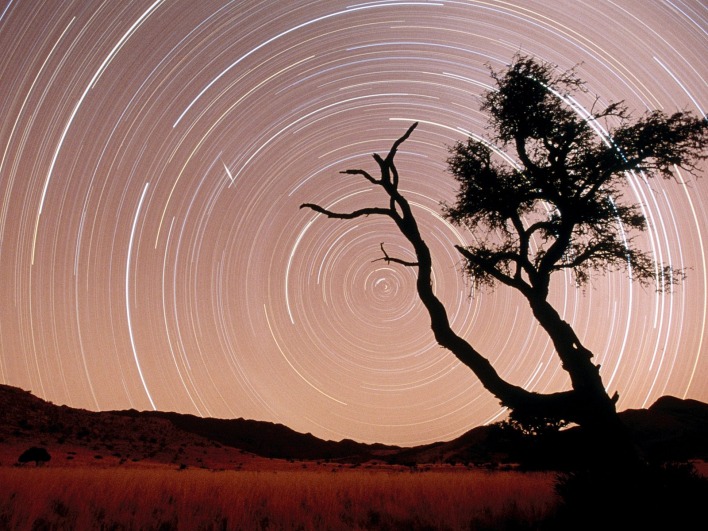 Star Trails, Namib-Naukluft Park, Namib Desert, Namibia, Africa