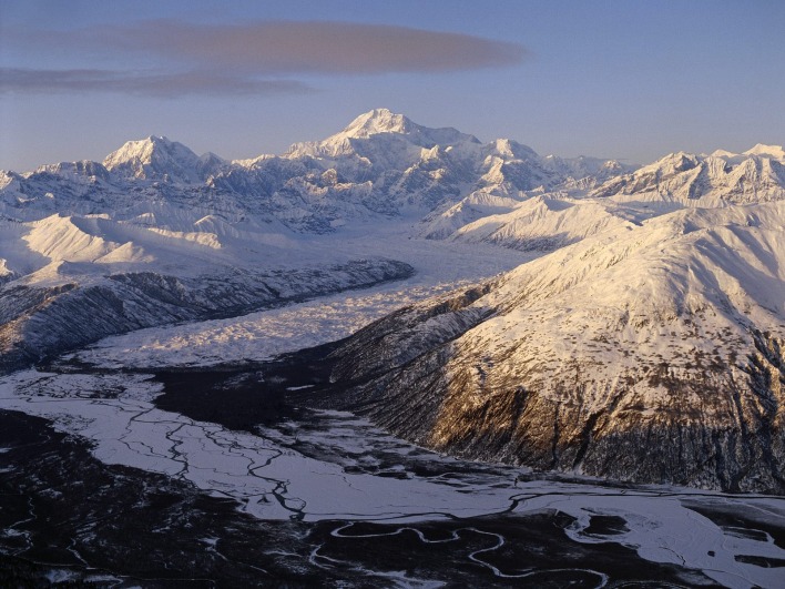 Mount Denali and Glacier, Denali National Park, Alaska