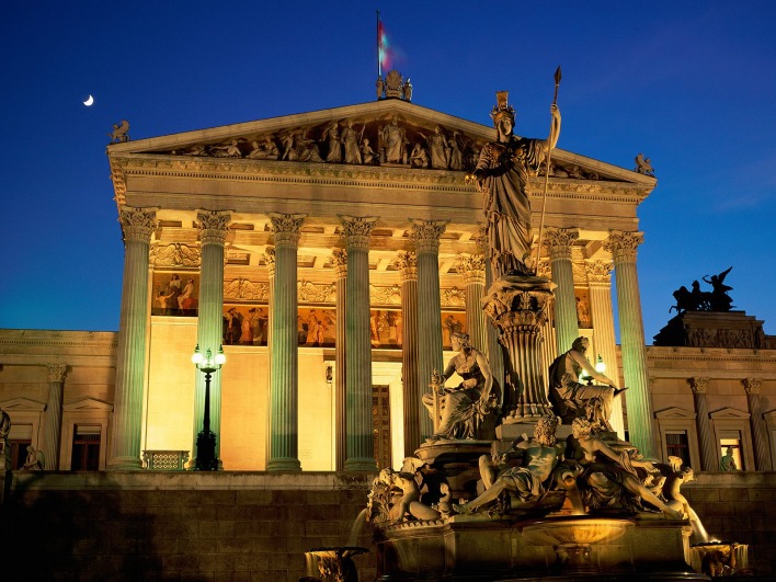Pallas Athene Fountain, Parliament Building, Vienna, Austria