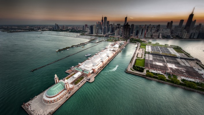 страны архитектура Чикаго Озеро Мичиган