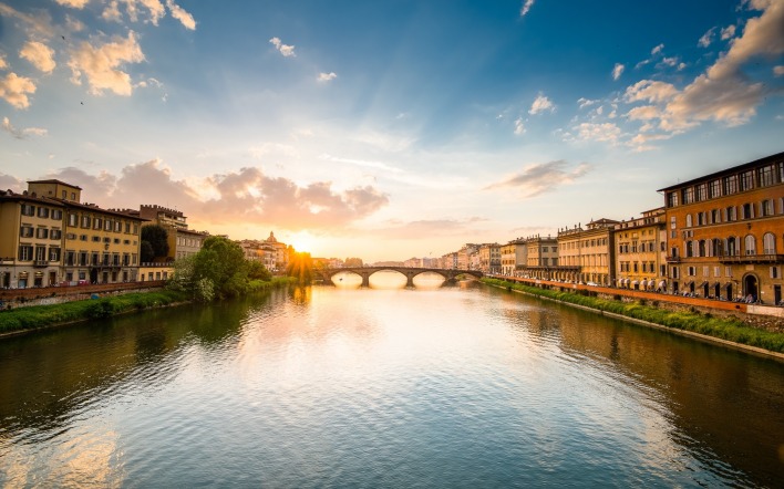 страны архитектура река Флоренция