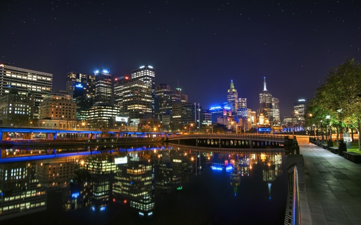 страны архитектура Мельбурн ночь австралия country architecture Melbourne night Australia