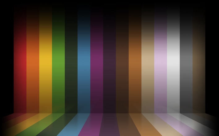 полосы разноцветные стена пол