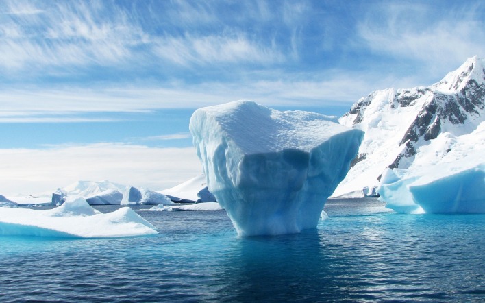 айсберг льдина снег гора