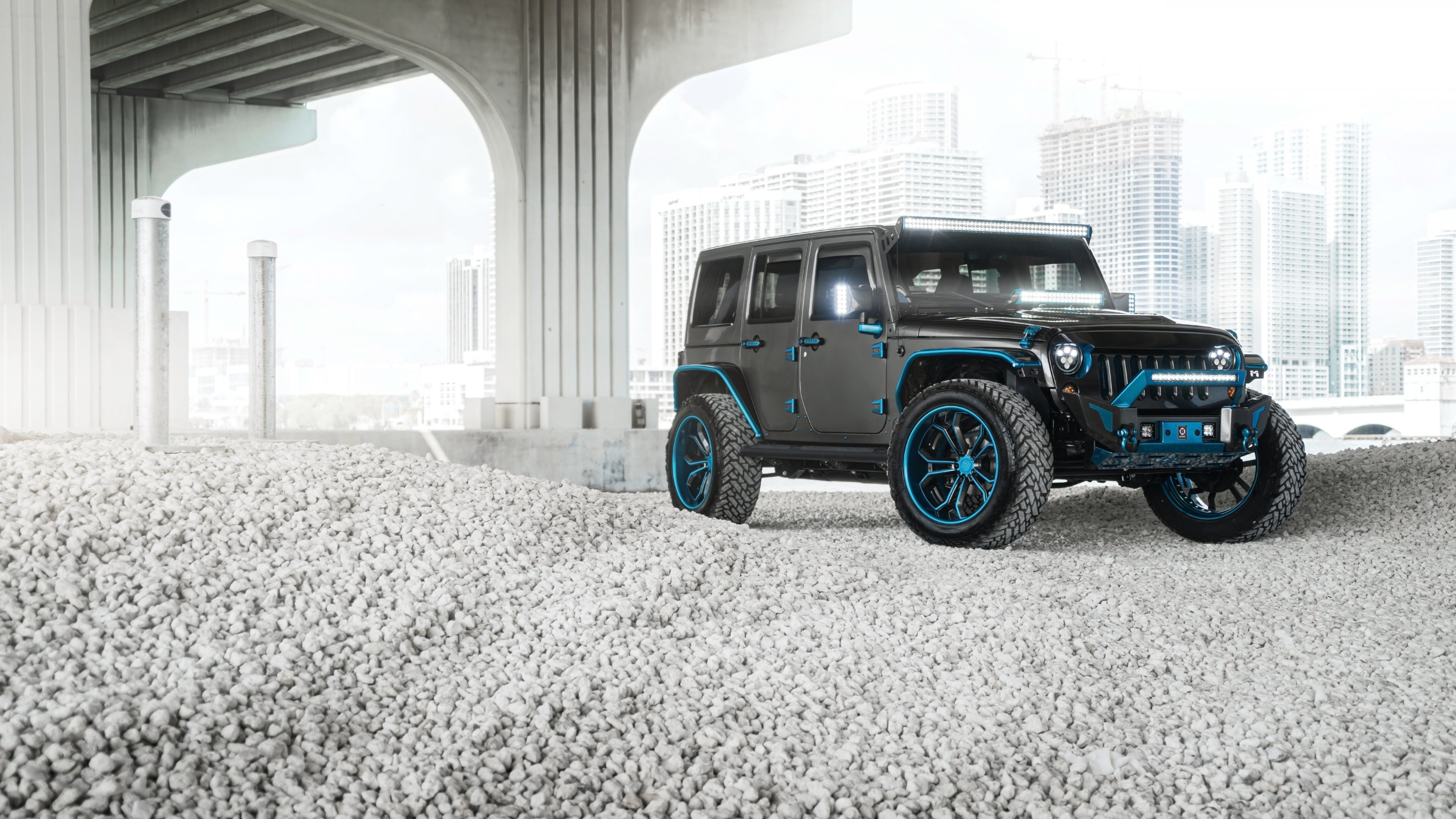 Jeep Wrangler мост камни