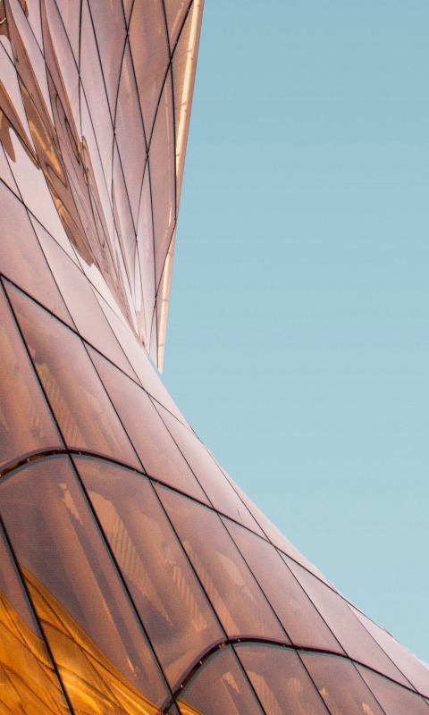 фасад стекло здание изгиб