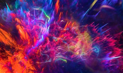 краски взрыв цвета абстракция
