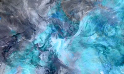абстракция кляксы голубой циан