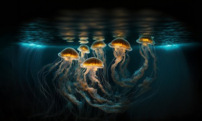 медузы, море