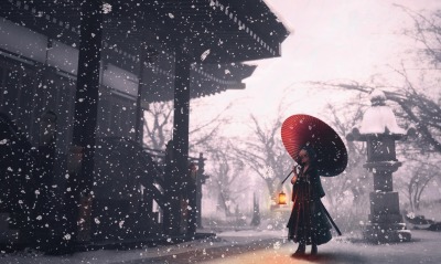 япония, снег
