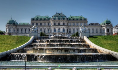 дворец, фонтан