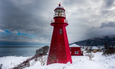 маяк, зима