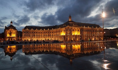 дворец ночь вечер отражение площадь