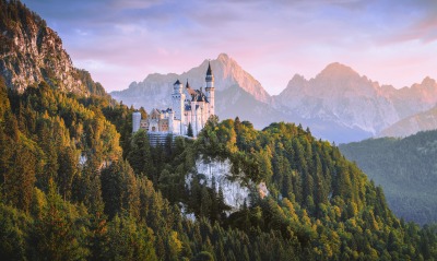 замок германия нойшвайнштайн горы на горе