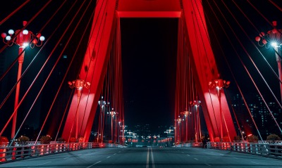 мост, красный