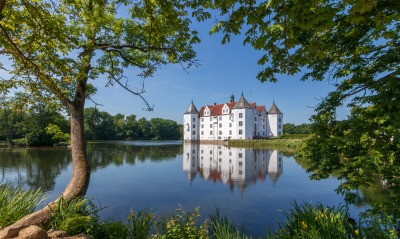 германия замок озеро шлосс деревья