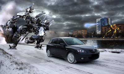 Mazda3 роботы город
