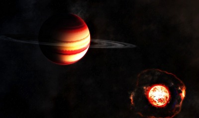 Планета и взрыв солнца