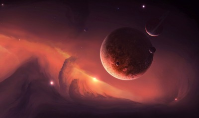 планеты туманность звезды красный кольца