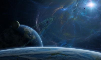 планета кольца туманность космос атмосфера