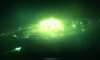 звезда зеленый вспышка космос