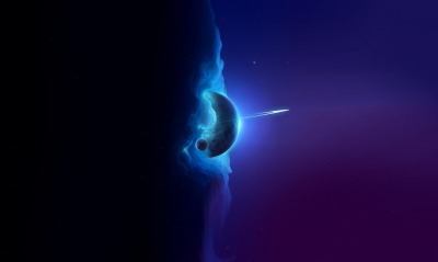 планета туман космос фиолетовый