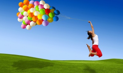 Девушка с воздушными шариками