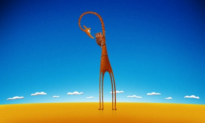 жираф, рисунок