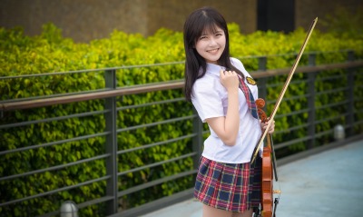 девочка скрипка форма ученица