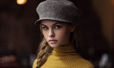 девушка, шляпа