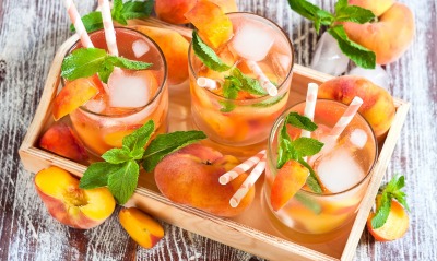 персики, коктейль