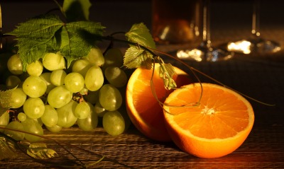 аппельсин, виноград