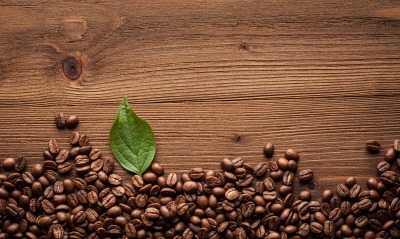 кофе зерна доски лист