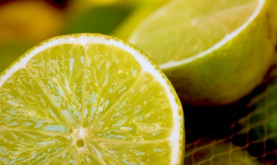 лимон цитрус крупный план разрез