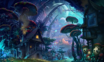 сказочный мир, грибы