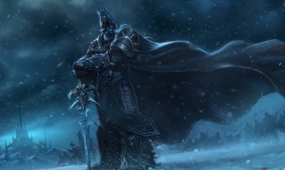 варкрафт world of warcraft король лич снег меч воин